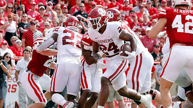 Marcus Major touchdown 2022 Oklahoma vs Nebraska football 